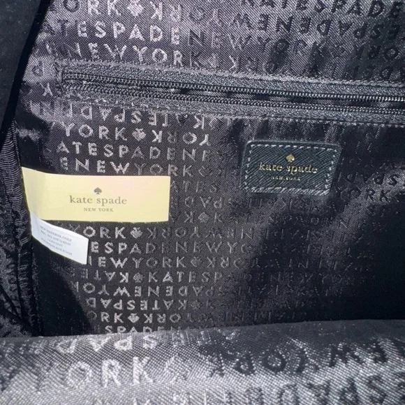 Kate Spade Chelsea Medium Black Backpack with Gold Accents - Picture 5 of 5